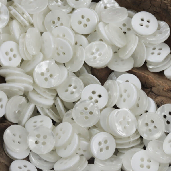 Round 11.5mm Candy-Colored Imitation Shell Resin Buttons 70pcs
