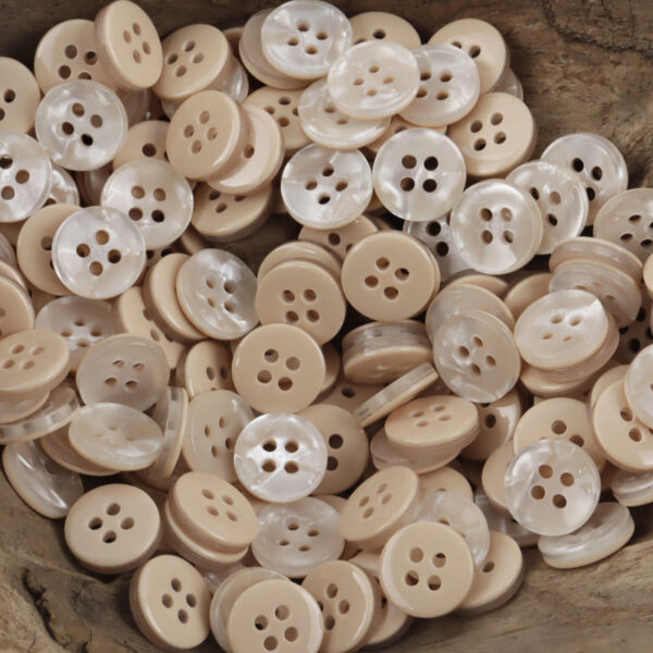 Round 11.5mm Candy-Colored Imitation Shell Resin Buttons 70pcs