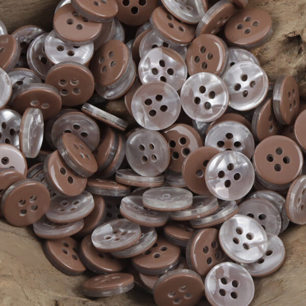 Round 11.5mm Candy-Colored Imitation Shell Resin Buttons 70pcs