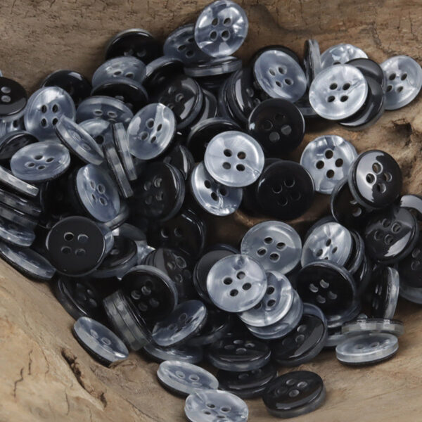 Round 11.5mm Candy-Colored Imitation Shell Resin Buttons 70pcs