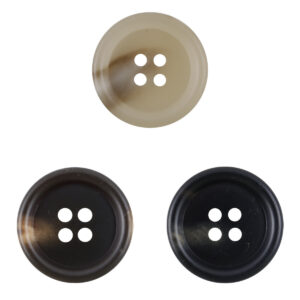 Round 4-Hole Khaki Resin Buttons for Coats Jackets 30pcs