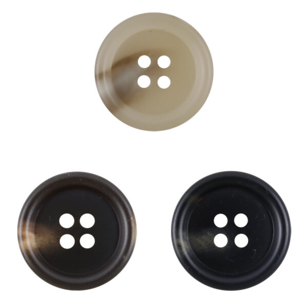 Round 4-Hole Khaki Resin Buttons for Coats Jackets 30pcs