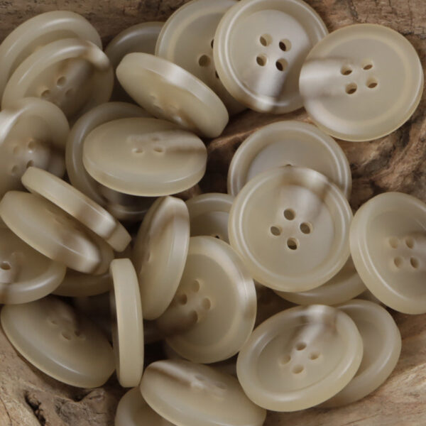 Round 4-Hole Khaki Resin Buttons for Coats Jackets 30pcs - Image 2