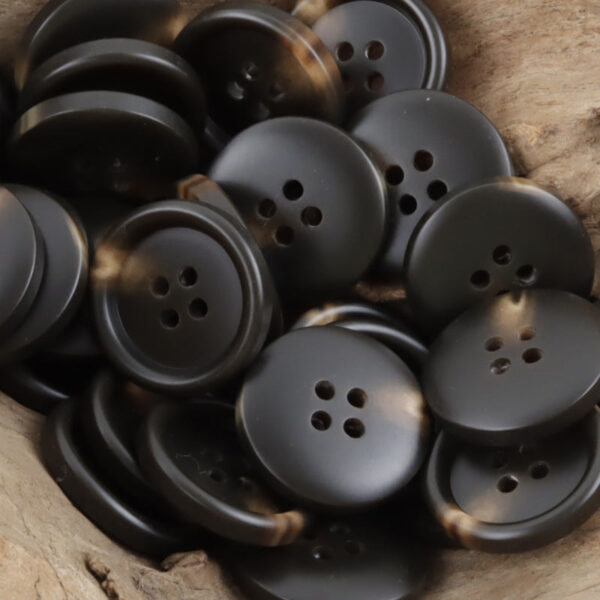 Round 4-Hole Khaki Resin Buttons for Coats Jackets 30pcs - Image 3