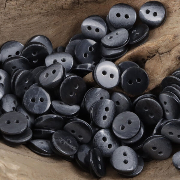 11.5mm Beige-Pink Oblique Cut 2-Hole Resin Shirt Buttons 80 Pack - Image 3