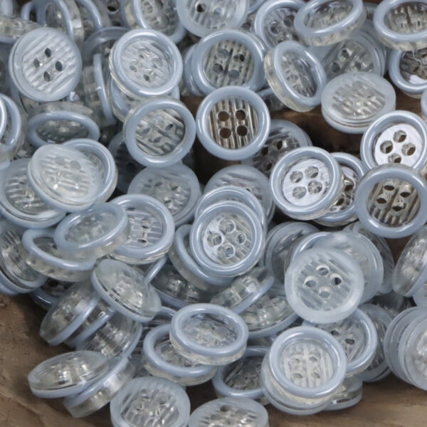 11.5mm Transparent Four-Hole Resin Buttons for Shirts 60 Pack - Image 5