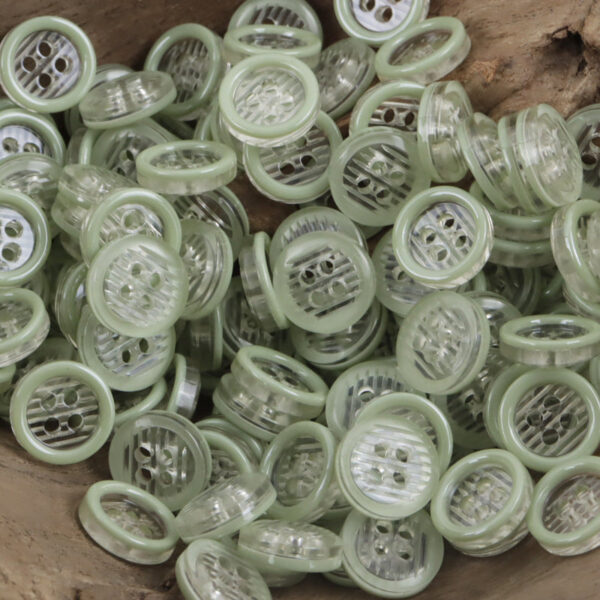 11.5mm Transparent Four-Hole Resin Buttons for Shirts 60 Pack - Image 7