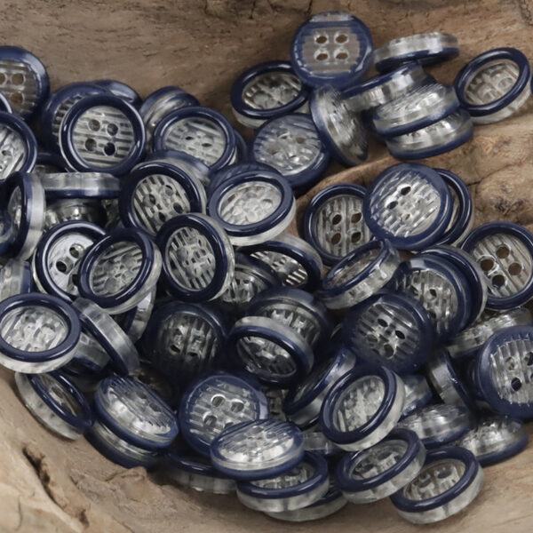 11.5mm Transparent Four-Hole Resin Buttons for Shirts 60 Pack - Image 8