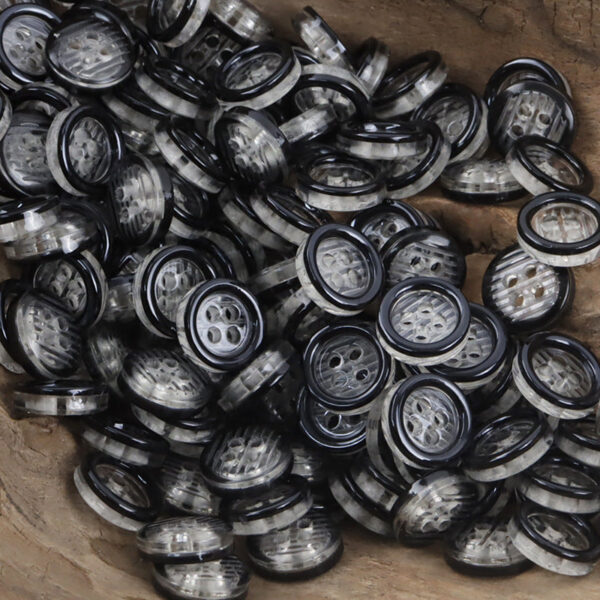 11.5mm Transparent Four-Hole Resin Buttons for Shirts 60 Pack - Image 6