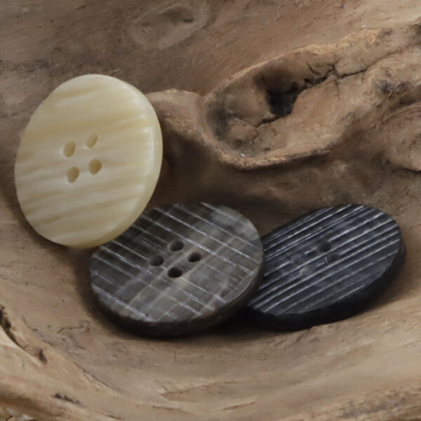 Flat Beveled Irregular Imitation Wood Grain Resin Buttons,20pcs
