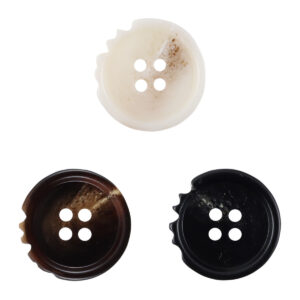 Beige Chipped Resin Buttons for Black Cardigans 30pcs