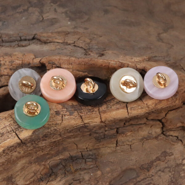 11.5mm Round Imitated Jade Resin Shank Buttons 30pcs