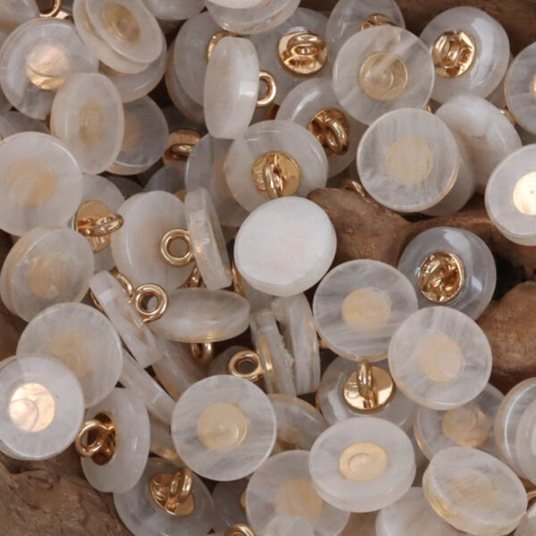 11.5mm Round Imitated Jade Resin Shank Buttons 30pcs