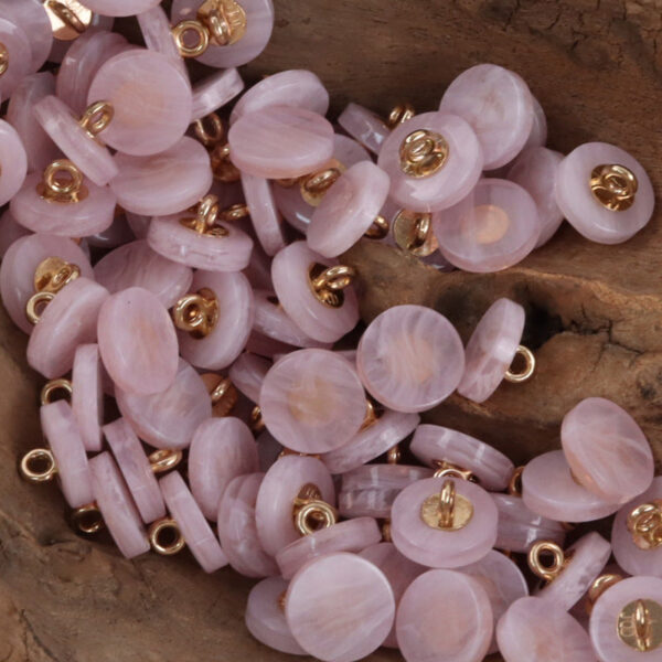 11.5mm Round Imitated Jade Resin Shank Buttons 30pcs