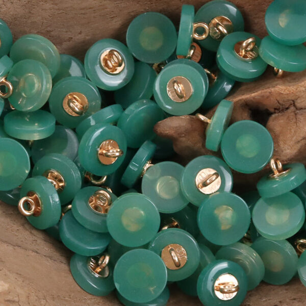 11.5mm Round Imitated Jade Resin Shank Buttons 30pcs