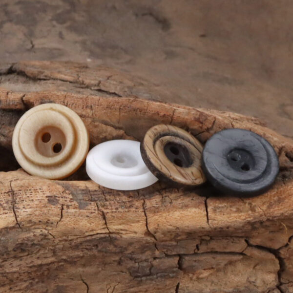 11.5mm Gradient Crescent 2-Hole Resin Buttons 50pcs