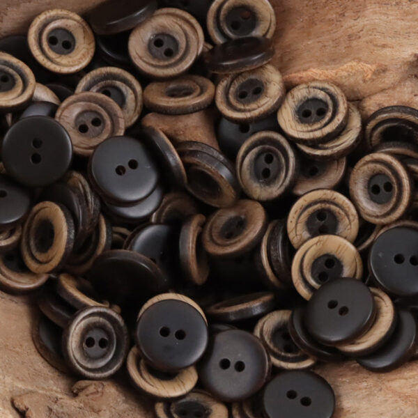 11.5mm Gradient Crescent 2-Hole Resin Buttons 50pcs