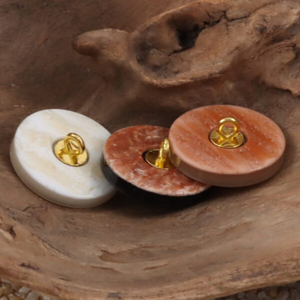 Premium Round Resin Buttons with Metal Shanks for Curtain Making 20pcs - Image 2