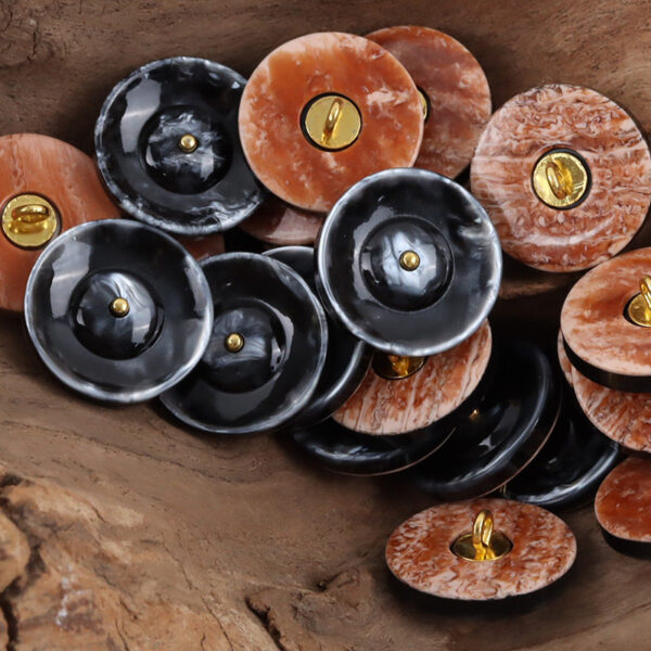 Premium Round Resin Buttons with Metal Shanks for Curtain Making 20pcs - Image 5