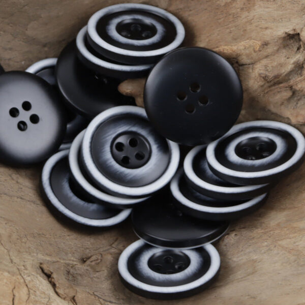 Frosted White Blue Decorative Resin Buttons for DIY Knitted Hats Dolls -20pcs - Image 2