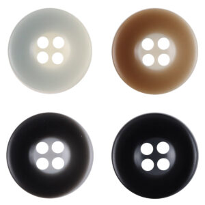 Two-Tone Grayish-Cyan Resin Buttons for Shirts Sweaters Cardigans 40pcs