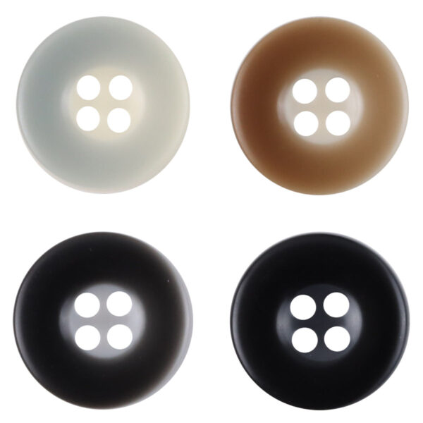 Two-Tone Grayish-Cyan Resin Buttons for Shirts Sweaters Cardigans 40pcs