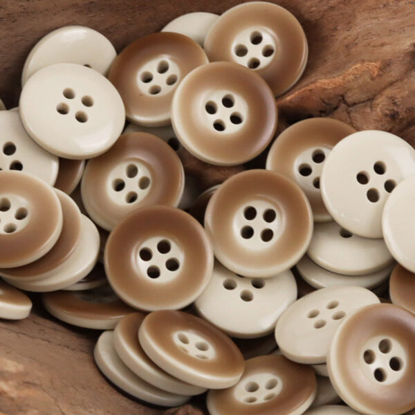 Two-Tone Grayish-Cyan Resin Buttons for Shirts Sweaters Cardigans 40pcs - Image 3