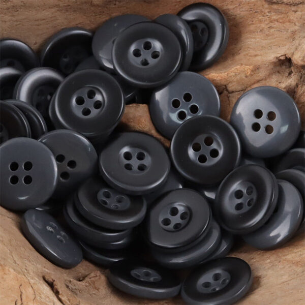 Two-Tone Grayish-Cyan Resin Buttons for Shirts Sweaters Cardigans 40pcs - Image 5