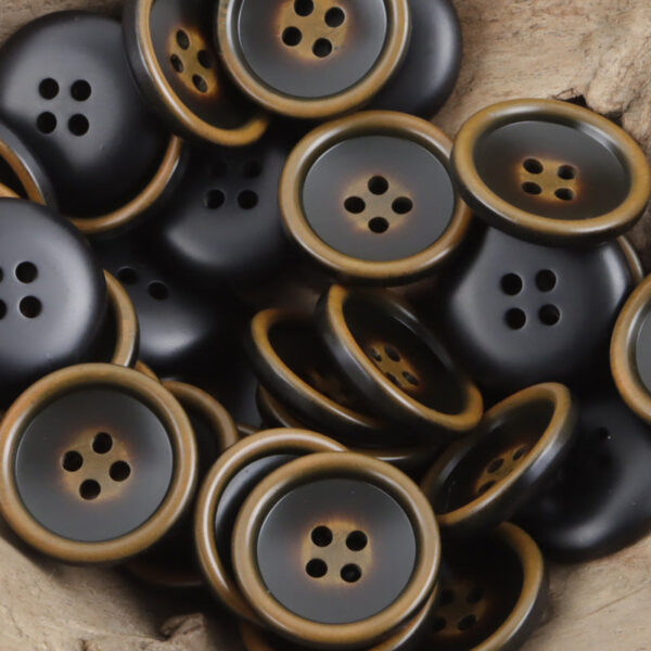 Round Dark Coffee-Colored Resin Buttons for Suit Pants 30pcs - Image 5