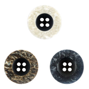 Leopard Print Wide Border 4-Hole Resin Buttons 20pcs 