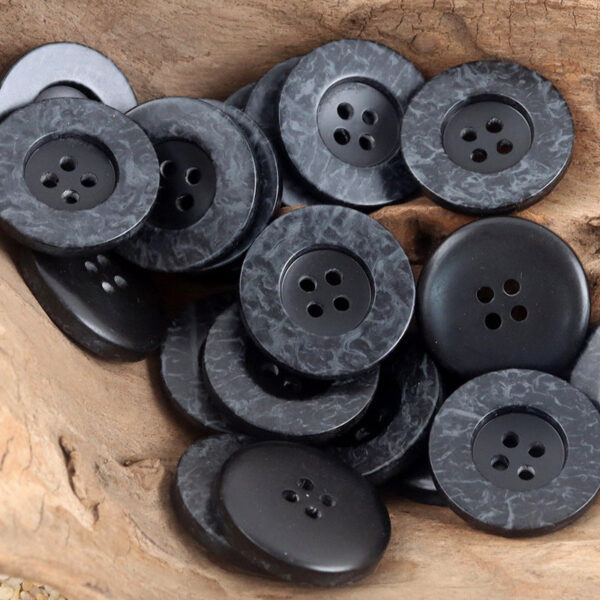 Leopard Print Wide Border 4-Hole Resin Buttons 20pcs