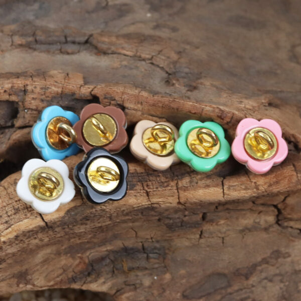 Cute Kids Little Plum Blossom Shank Resin Buttons,20pcs 