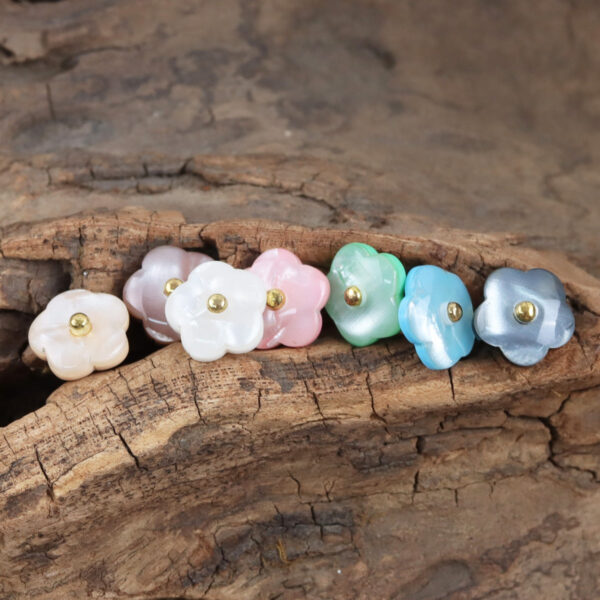 Cute Kids Little Plum Blossom Shank Resin Buttons,20pcs 
