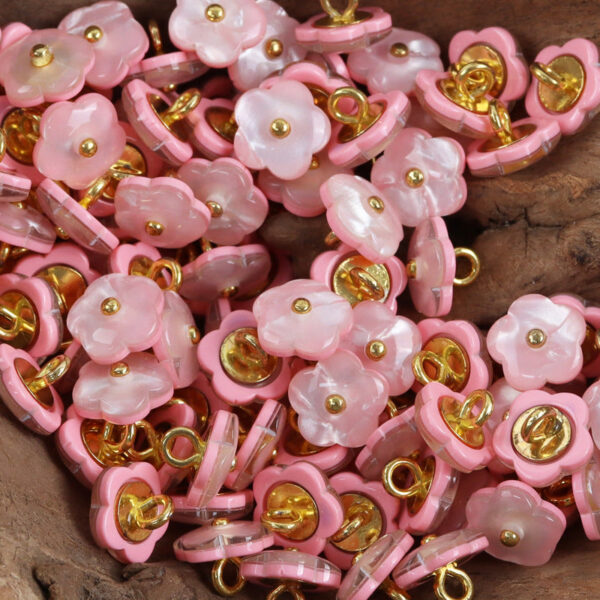 Cute Kids Little Plum Blossom Shank Resin Buttons,20pcs 