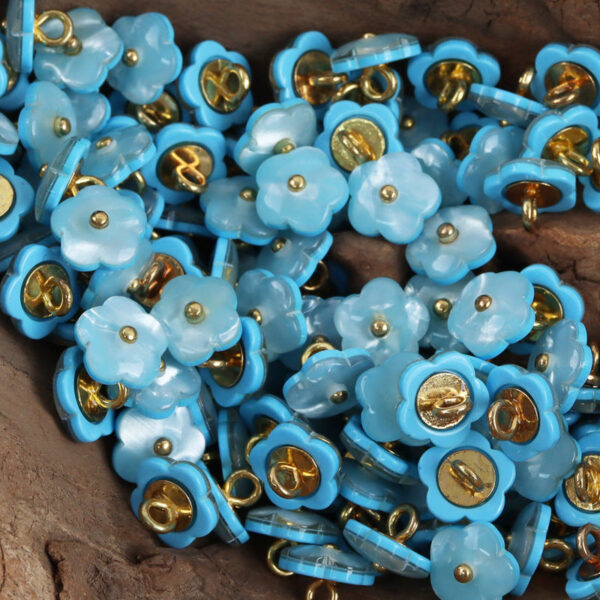 Cute Kids Little Plum Blossom Shank Resin Buttons,20pcs 