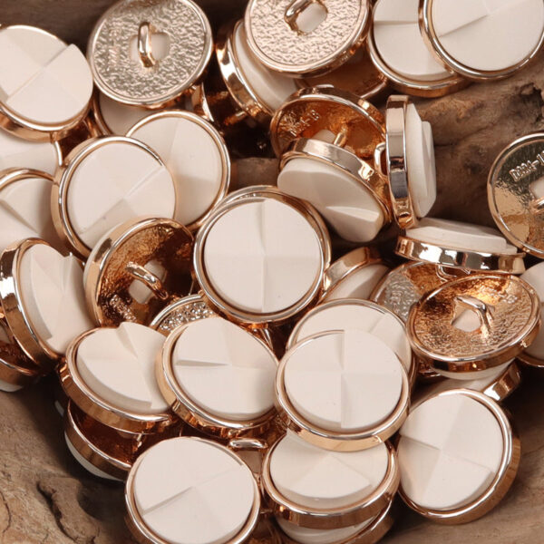 Geometric Resin Surface Metal Buttons for Trendy Suits 10pcs - Image 4
