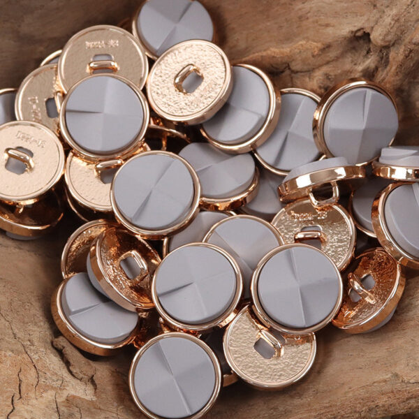 Geometric Resin Surface Metal Buttons for Trendy Suits 10pcs - Image 8