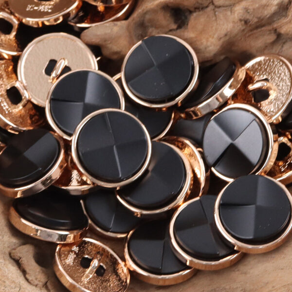 Geometric Resin Surface Metal Buttons for Trendy Suits 10pcs - Image 9