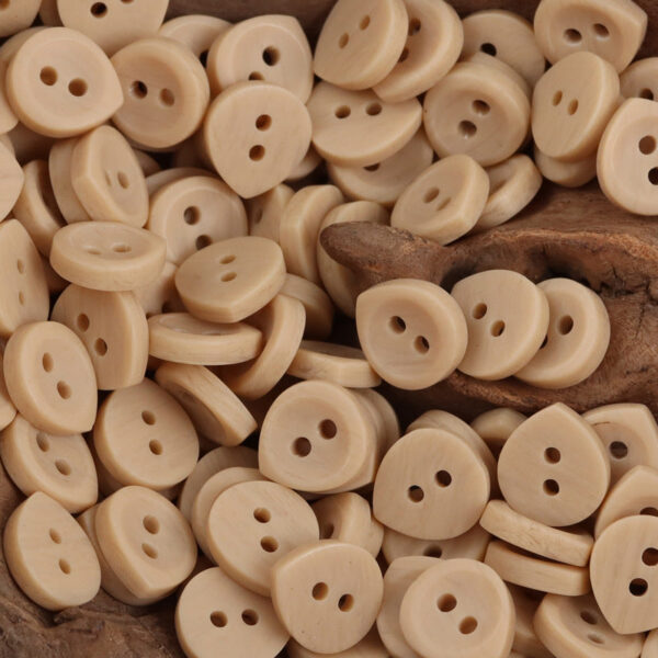 Adorable Light Khaki Kid's Resin Buttons Waterdrop Shape,50pcs