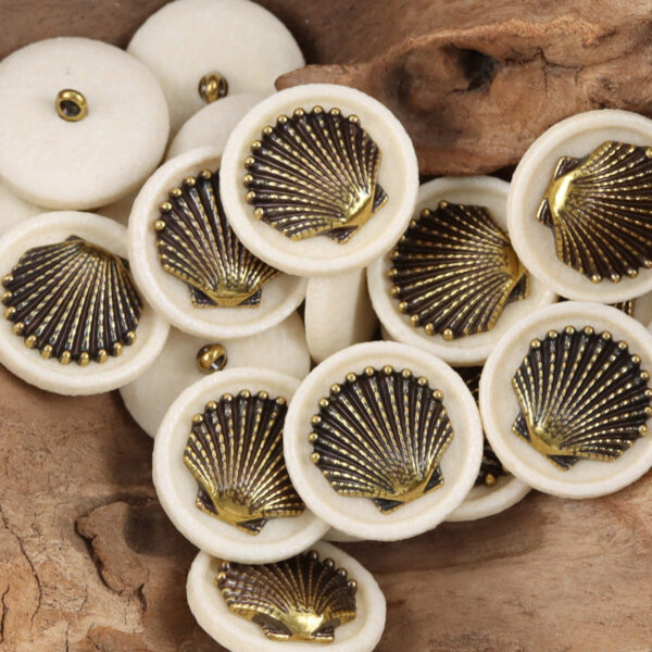 Vintage Distressed Washed Resin Shank Button 10 Pack