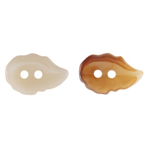 Retro Khaki Leaf-Shaped Decorative Resin Buttons,20pcs 