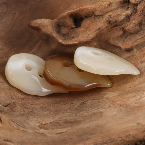 Retro Khaki Leaf-Shaped Decorative Resin Buttons,20pcs