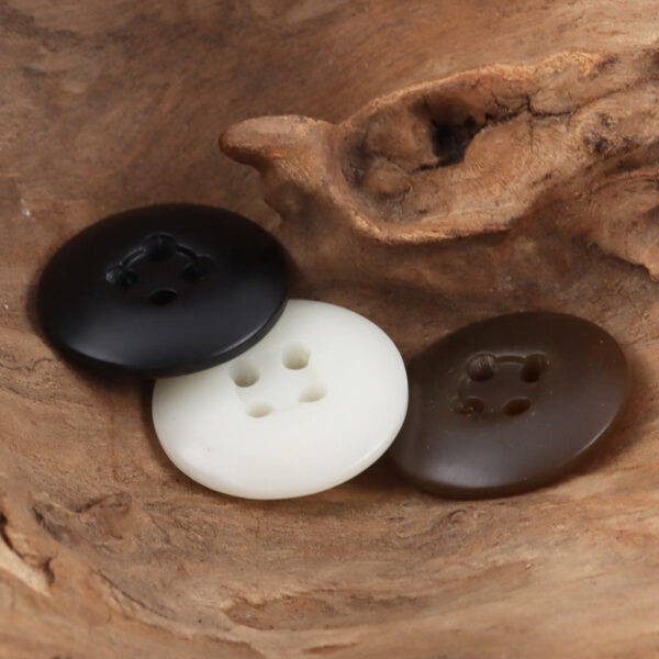 Minimalist Phoenix-Groove Black White Resin Buttons,50pcs