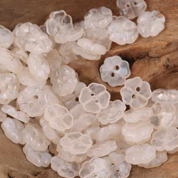 11mm Lovely Little Cherry Blossom Resin Buttons for Children 50pcs