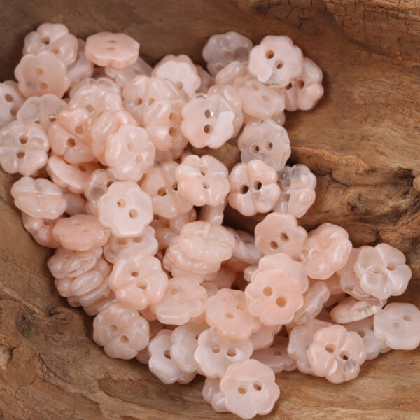 11mm Lovely Little Cherry Blossom Resin Buttons for Children 50pcs