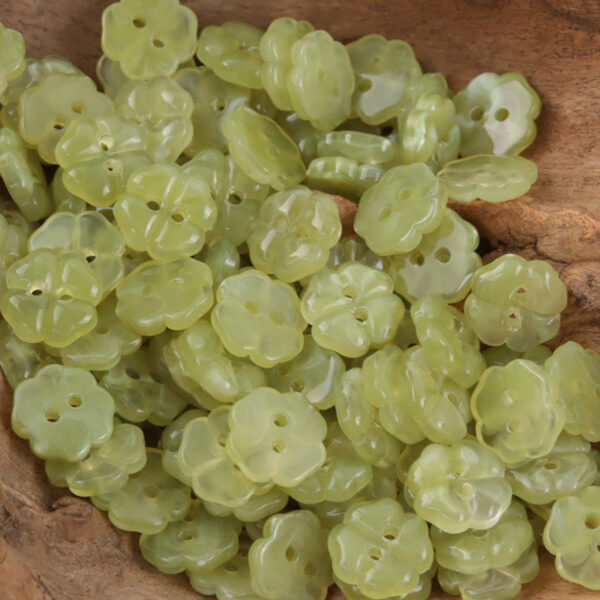 11mm Lovely Little Cherry Blossom Resin Buttons for Children 50pcs