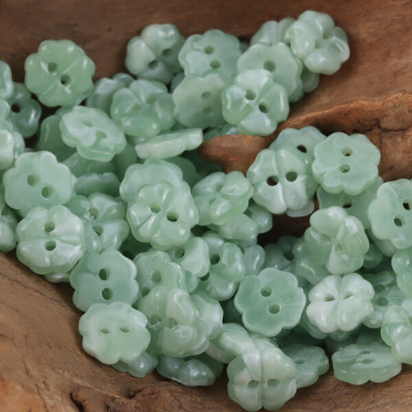 11mm Lovely Little Cherry Blossom Resin Buttons for Children 50pcs