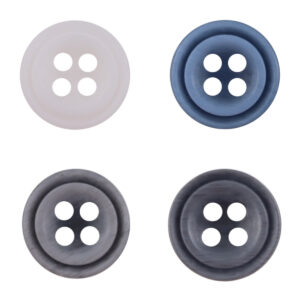 11.5mm Gradient Blue White Round Decorative Resin Buttons,100pcs 