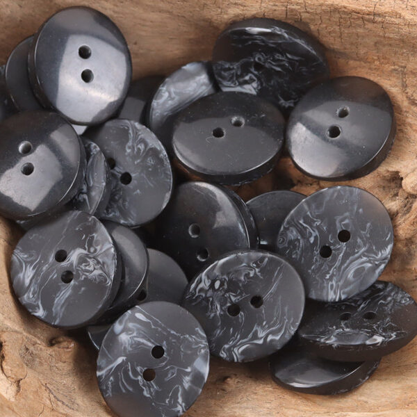 Curved Oval Imitated Wood Grain Resin Buttons 30pcs