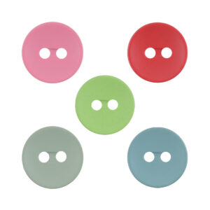 11.5mm Colorful Two-Eyed Resin Buttons for Children's Crafts -50 Pack 
